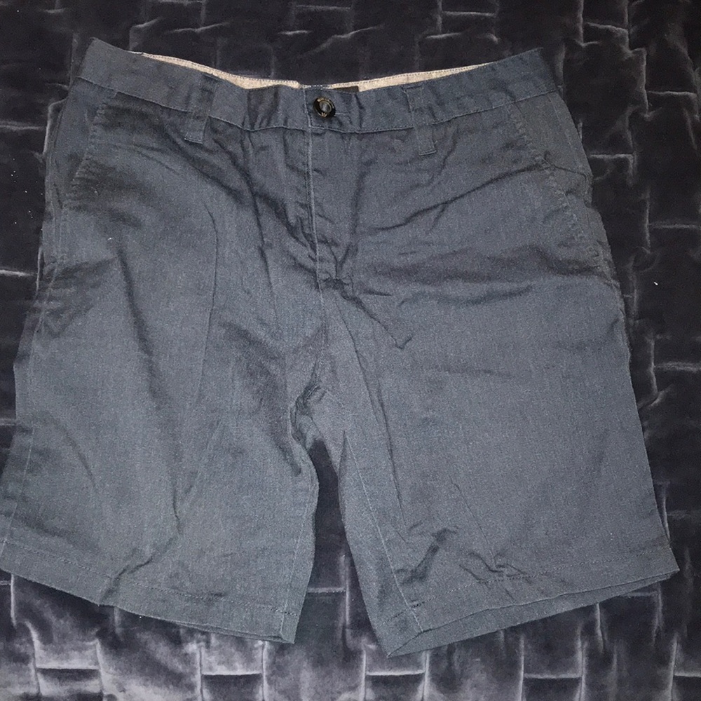 Mens 31” steel blue slim chino shorts